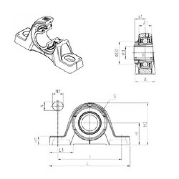 Rodamiento UKPE218H SNR #1 image